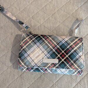 Vera Bradley Snowy Plaid Retired Wristlet Wallet